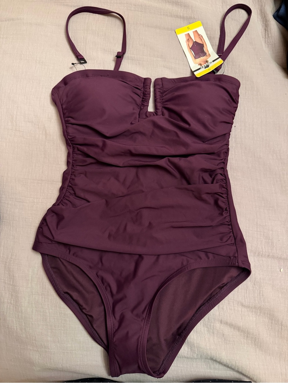 DKNY Girls One-Piece Swimsuit in Plum